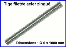 Tige Filete acier zingu.( Grande Quantit 200 ms env.)